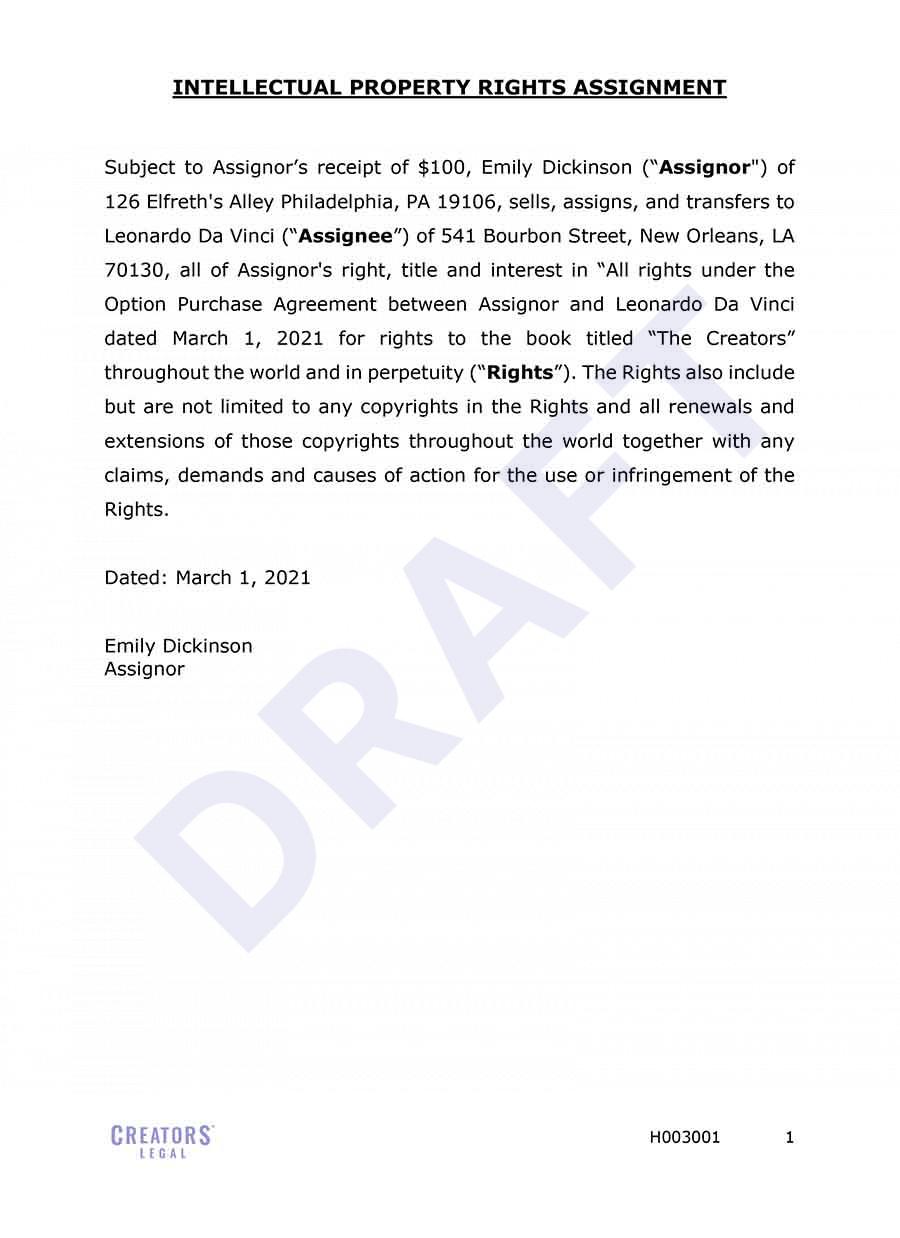 employee intellectual property assignment agreement meaning