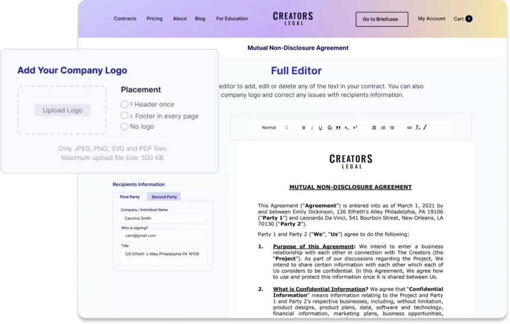 fast and simple contracts